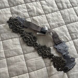Anthropologie waist belt gunmetal